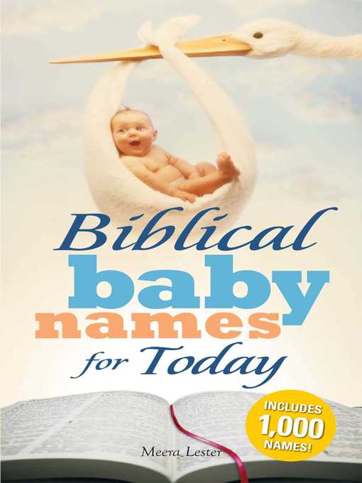 Cover image for Biblical Baby Names for Today